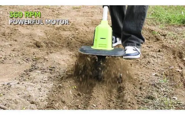 Main image of STEELITE 2x20V Battery Powered Tiller, 360 RPM Cordless Tiller, 9-inch Tilling Width and 7-inch Depth Portable Rotary Tiller, 400W Powerful Motor, Total 4.0Ah (2×2Ah) Battery & 1 Charger Included