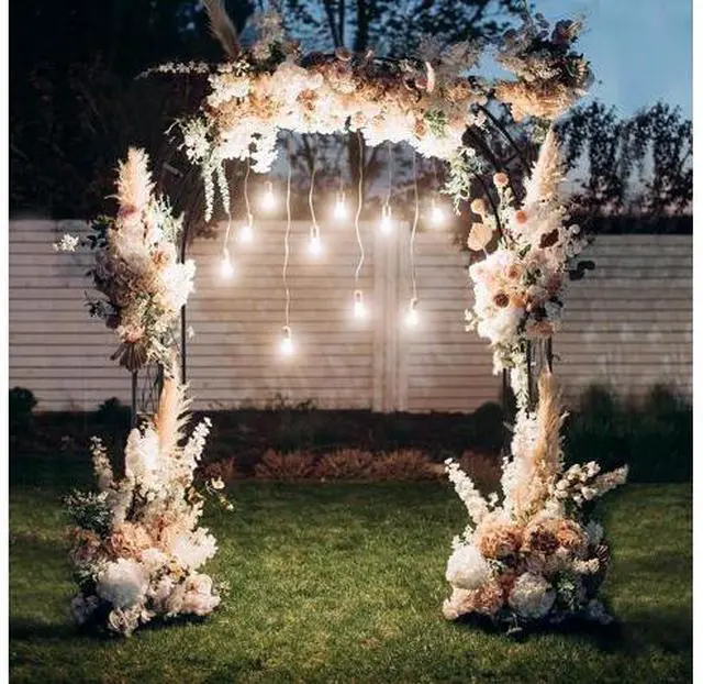 Main image of Garden Arbor, Arch for Wedding Ceremony Party, Christmas Garden Decor Steel Garden Trellis for Plant Climbing, Pergola for Garden, Backyard, Lawn (Black-59x84)