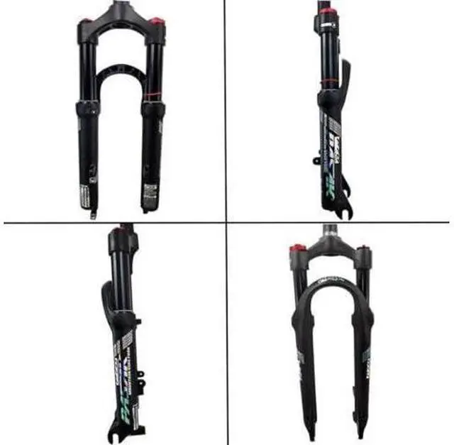 Main image of FukkeR 20 24 Inch Bikes Air Oil Suspension Fork Mountain Bikes Mountain Bikes Front Forks 80mm Travel Spacing Hub 100mm 9mm QR 1 1/8'' Straight Tube Shoulder Line Lock