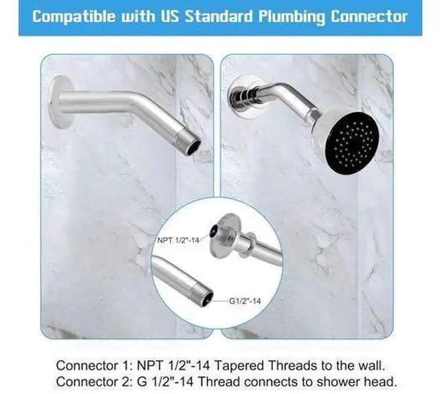 Main image of Hibbent Shower Head Combo with Shower Arm Flange