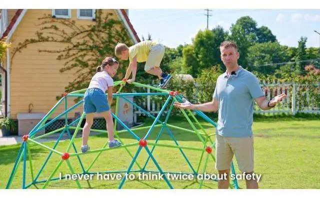 Main image of Zupapa Experience Ultimate Fun with The 2026 Upgraded Decagonal Geo Dome Climber - Supports 750LBS and Easy Assembly for Kids (Blue, 6FT)