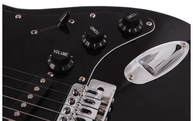 Main image of Full Size Electric Guitar for Music Lover Beginner with 20W Amp and Accessories Pack Guitar Bag (Black, 39" Right Handed)