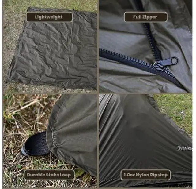 Main image of Onewind 2 Lightweight Shelter and Tent Footprint, Poncho Tent and Backpack Ground Cover