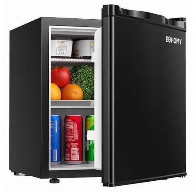 Main image of EUHOMY 1.7 Cu.Ft Mini Fridge, Reversible Single Door Compact Refrigerator, Adjustable Thermostat, Energy Saving, Mini Fridge for Bedroom, Office, Dorm, Black