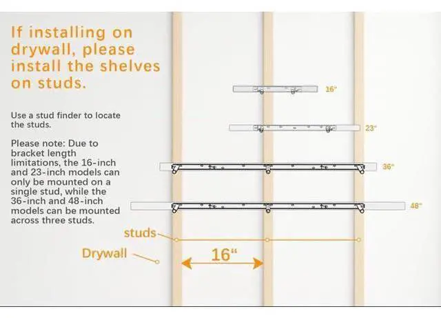 Main image of White Floating Shelves for Wall, Set of 3, 36 Inches Long Wall Mounted Rustic Wood Shelves for Bathroom, Bedroom, Living Room or Kitchen, Hanging Shelf for Book/Storage/Decor, 30lbs Capacity