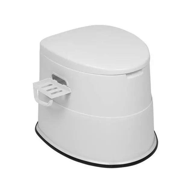 Alt view image 4 of 7 - Portable Toilet | Indoor Outdoor Commode w/Detachable Inner Bucket & Removable Paper Holder, Lightweight & Compact for Camping, Boat, Van, Emergency Use (White)