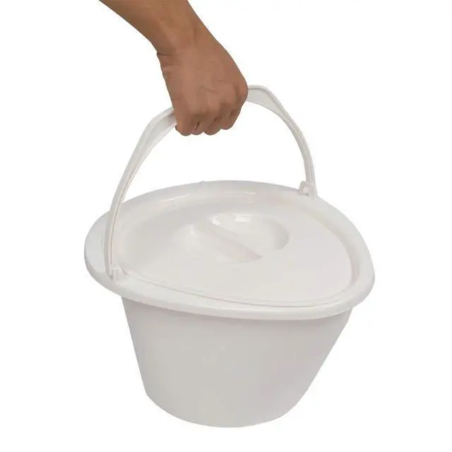 Alt view image 5 of 7 - Portable Toilet | Indoor Outdoor Commode w/Detachable Inner Bucket & Removable Paper Holder, Lightweight & Compact for Camping, Boat, Van, Emergency Use (White)