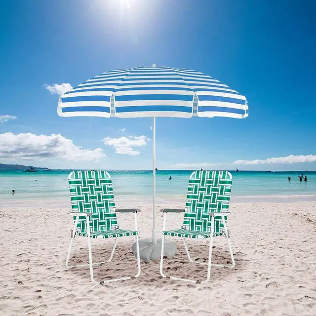 Alt view image 2 of 7 - Patio Lawn Webbed Folding Chairs Set of 4, Outdoor Beach Chair Portable Dining Chair for ir for Outdoor Yard, Garden(Green, Classic)