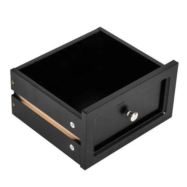 Alt view image 5 of 7 - Bonnlo Black Nightstand with 2 Drawers, Night Stands for Bedrooms, Small Bed Side Table/White Night Stand with Drawers for Small Spaces, College Dorm, Kids Room, Living Room, French, 16W x 12D x 24H