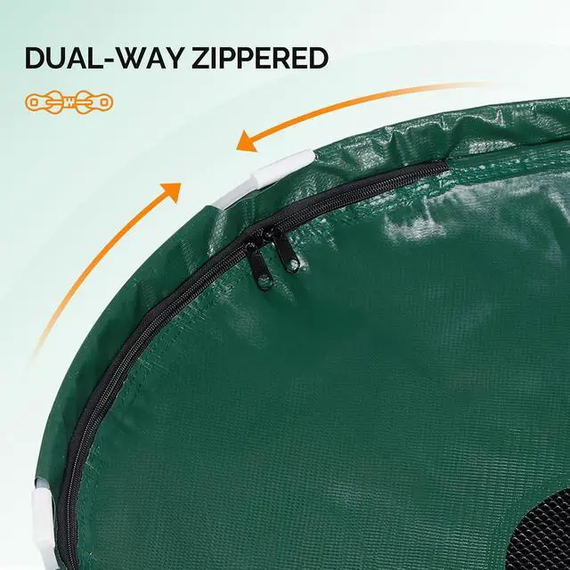 Alt view image 7 of 7 - PVC Collapsible Rain Barrel, Green, 50 Gallon | Upgraded Foldable PVC Rain Water Collection Barrel, Water Barrel with Filter Mesh, Double-Seal Spigot & Overflow Connector