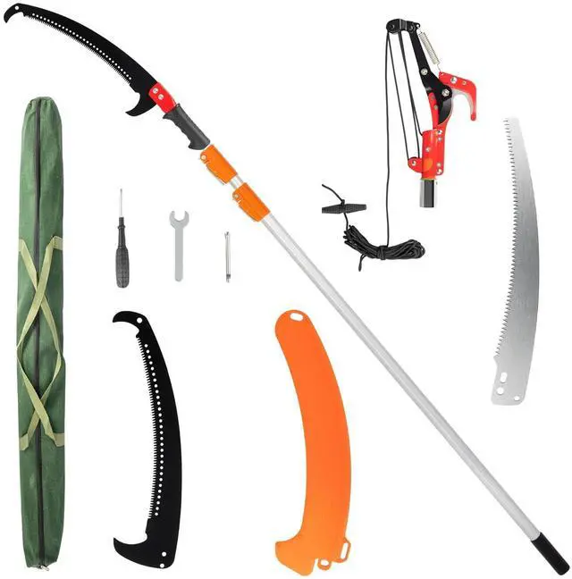 Main image of 12ft Manual Pole Saws, Extendable Tree Trimmers Long Handle Pruner, 2Pcs Sharp Blade and Scissors, Long Tree Pruner with 2-section for Pruning Palms and Shrubs