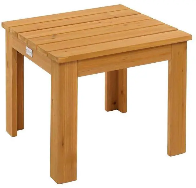 Main image of Outdoor Wooden Side Table, Square Patio Side Table, Small Outdoor Table for Patio, Backyard, Garden, Poolside, Balcony, Adirondack Conversation End Table (Teak)
