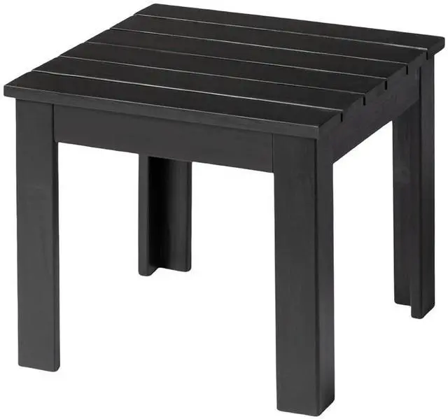 Main image of Outdoor Adirondack Side Table, 18" Square Thick Wooden Coffee Table, Patio Side Table Conversation End Table for Patio Backyard, Garden, Poolside and Balcony (Black)