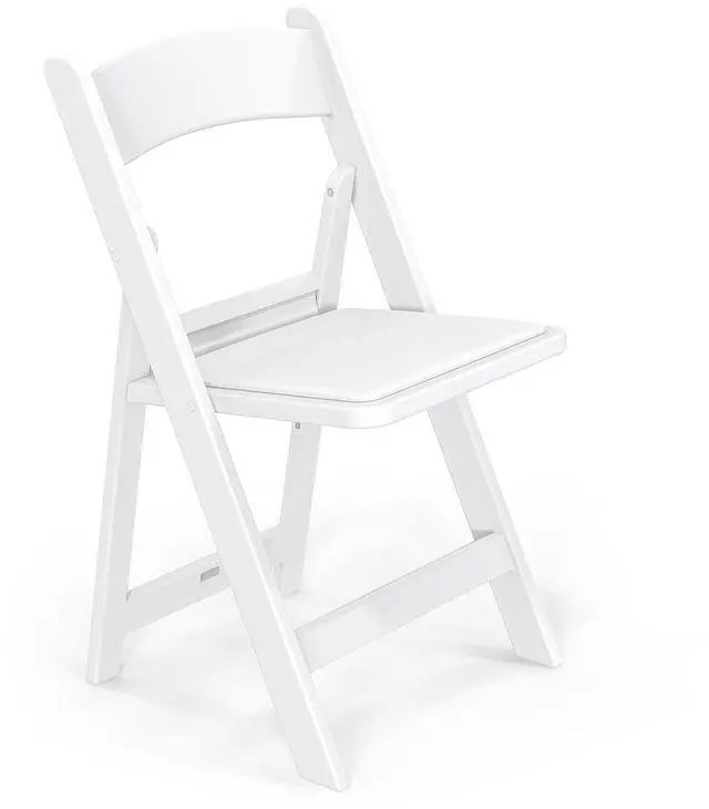 Main image of Resin Folding Chairs with Cushion, Foldable Plastic Chair with Comfortable Padded Seats, Perfect for Event Party Indoor Outdoor, White, 1 PC