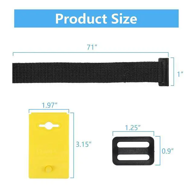 Alt view image 6 of 7 - Solar Cover Reel Set Pool Reel Embedded Straps with Clips | Pool Cover Reel Attachment Kit,Including 8 Adhesive Nylon Straps, 12 Cord Plates,8 Buckles for In-ground Swimming Pool