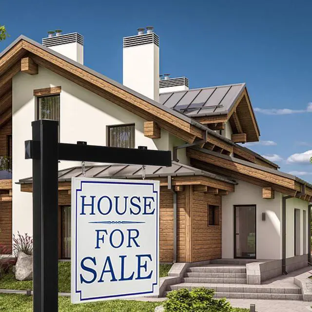 Alt view image 2 of 7 - VINGLI Vinyl PVC Real Estate Sign Post, 6' Tall Yard Post for Sale Open House and Home, Black (Two Pack)