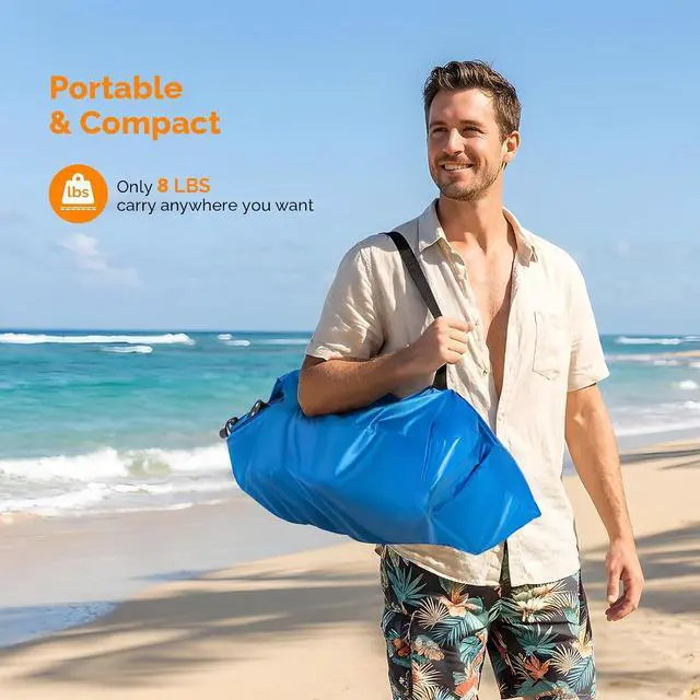 Alt view image 5 of 6 - VINGLI Low Beach Chairs, High Back Chairs with Carry BagFoldable Portable Backpack Beach Chair for Camping Picnic LAN-2 Pack