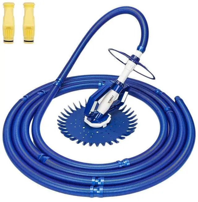 Main image of VINGLI Swimming Pool Vacuum Cleaner Automatic Sweeper with 33FT Hoses | Automatic suction vacuum, compatible with above-ground & inground pools ,strong suction climbs walls