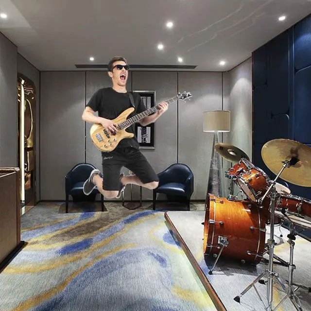 Alt view image 7 of 7 - GLARRY Electric Bass Guitar Full Size 4 String Exquisite Stylish Bass with Power Line, Bag and Wrench Tool (Natural Wood)