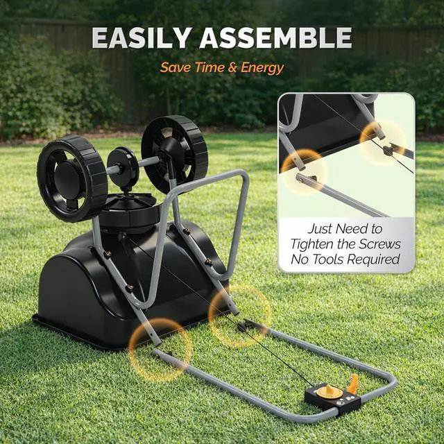 Alt view image 5 of 7 - VINGLI 70lbs Fertilizer Spreader with 15 Adjustable Drop Rate, Pre-Assembled Walk-Behind Seed Spreader, with 9" Tire for Multi-Terrain, Broadcast Spreader for Lawn Care & Seed Spreading