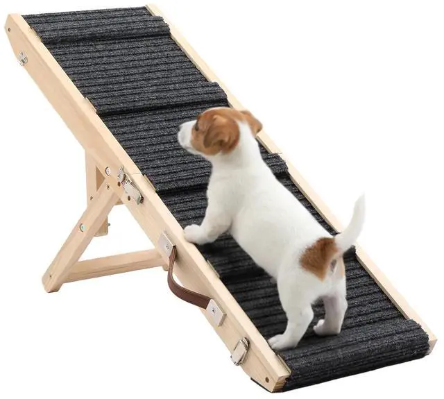 Main image of VINGLI Dog Ramp for Bed, 33" Foldable Dog Steps for Couch Height Adjustable, Portable Pet Ramp for Car with Non-Slip Mat (33 inch)