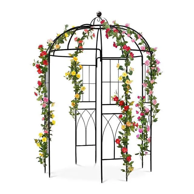 Main image of Garden Arches Arbors Birdcage Shape,9' High x 6.8' Wide,Metal Pergola Pavilion Gazebo Enduring Iron Trellis Plants Support Use for Outdoor Garden Arbor Climbing Plants Wedding Arches Ceremony