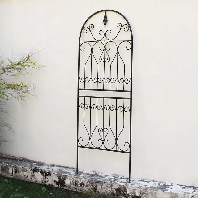 Alt view image 7 of 7 - Trellis for Climbing Plants 59" H x 22" W Metal Unique Design Decorative Garden Structure Weather-Resistant Trellises Outdoor Decor Flowers Roses Vine Ivy Clematis 1 Pack
