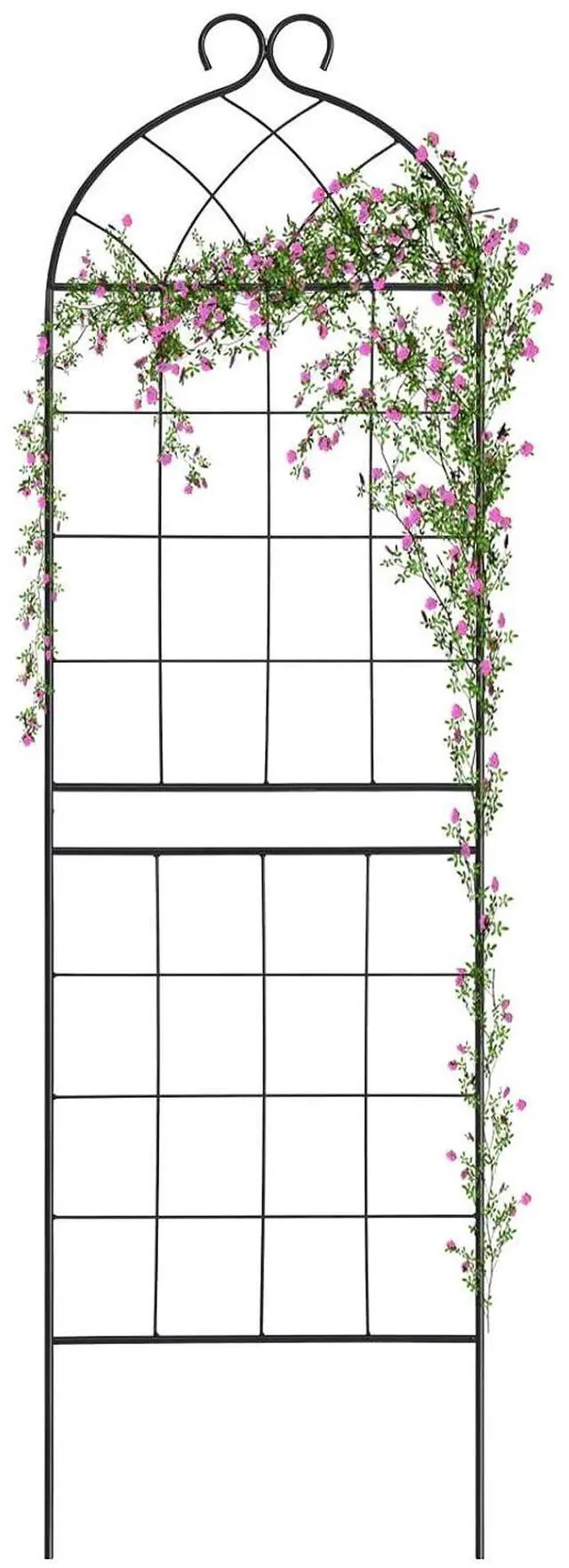Main image of 1 Pack Garden Trellis 71" H x 19.7" W for Climbing Plants Support Rustproof Metal Iron Rose Trellis for Vines Flower Cucumbers Plant Stand Black