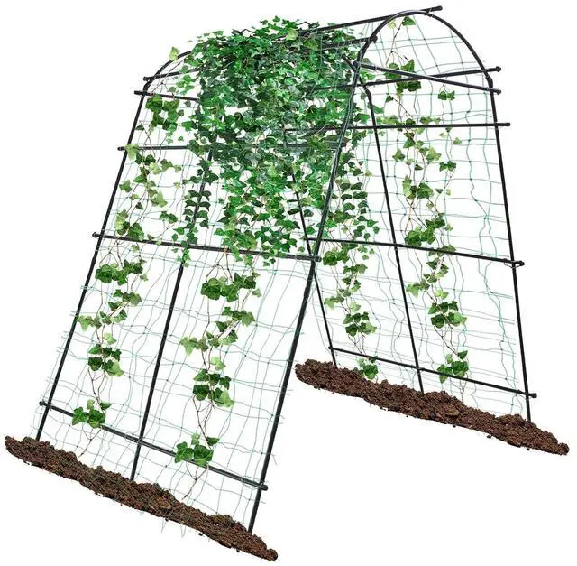Main image of 7 Ft Extra Tall Garden Arch Trellis for Climbing Plants Outdoor, Lightweight Metal+PE Coated Garden Arch Trellis Plant Stand for Climbing Vines, Lawn Tower & Garden Support Structure