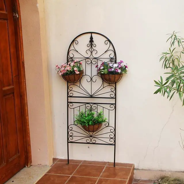 Alt view image 4 of 7 - Heavy-Duty Metal Garden Trellis for Climbing Plants, 59" H x 22" W Rust-Proof Outdoor Plant Support for Cucumbers, Tomatoes & Vines 1 Pack
