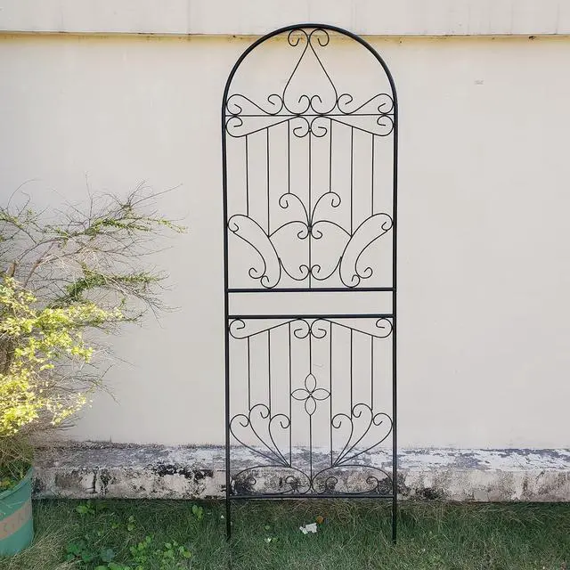 Alt view image 6 of 7 - Trellis for Climbing Plants 70.8" H x 24.5" W Metal Iron Outdoor Wall Panel for Vines Flowers Elegant Garden Accent Decorative Structure 1 Pack