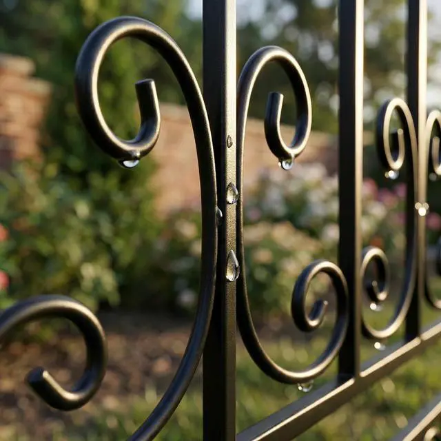 Alt view image 6 of 7 - 70.8" H x 24.5" W Decorative Metal Garden Trellis - Rustproof Black Iron Arched Fence for Climbing Roses, Clematis, and Vines - Sturdy Plant Support for Patio, Lawn, and Backyard 1 Pack