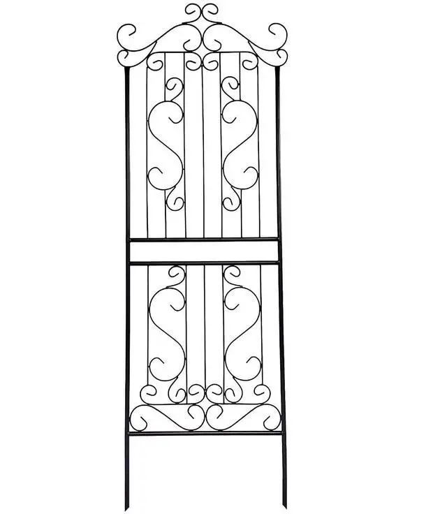Main image of 1 Pack 70.8" H x 24.5" W Garden Trellis for Climbing Plants Outdoor Metal Rustproof Roses Trellis Potted Vines Vegetables Flowers Wire Lattices for Ivy Cucumbers Clematis Black