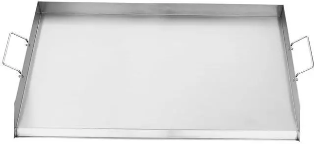 Alt view image 2 of 7 - Stainless Steel Griddle Top, BBQ Griddle Plate with X-Frame & Side Handles, Portable Flat Top Griddle, Universal BBQ Grill Pan Cookware for Outdoor Cooking Camping Backyard, 36x22inch