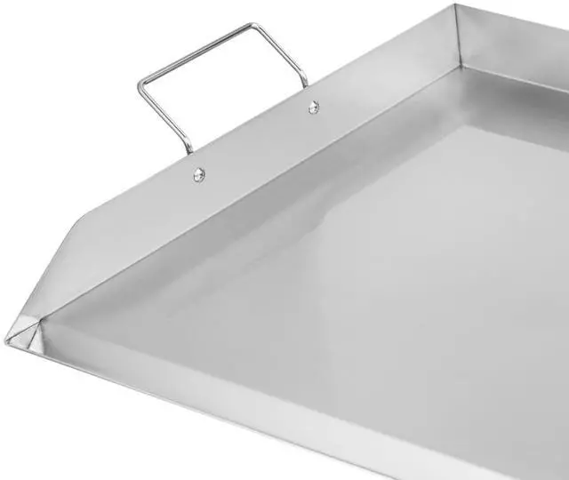Alt view image 5 of 7 - Stainless Steel Griddle Top, BBQ Griddle Plate with X-Frame & Side Handles, Portable Flat Top Griddle, Universal BBQ Grill Pan Cookware for Outdoor Cooking Camping Backyard, 36x22inch