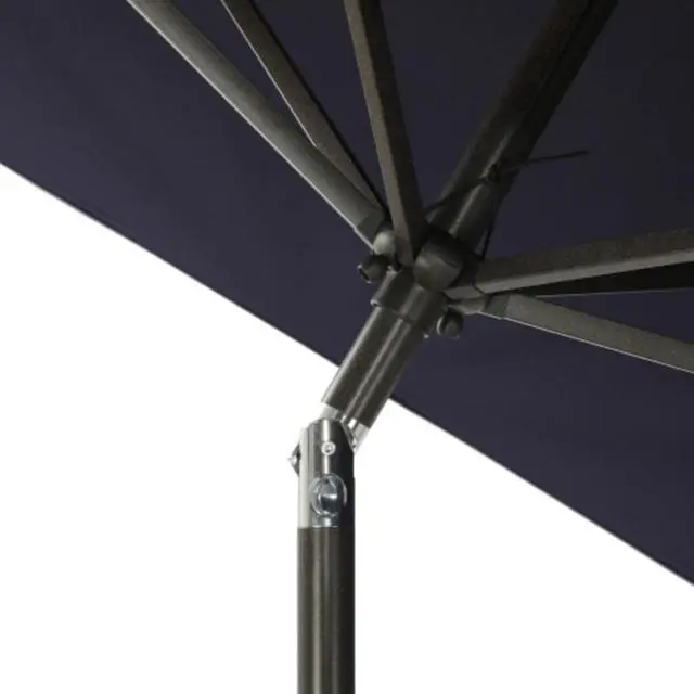Alt view image 7 of 7 - Spacious 6.5x10 ft Rectangular Patio Umbrella with Smooth Crank & Tilt Adjustment for Backyard and Garden Shading, Generous Shade Outdoor Umbrella with Single Top Vent for Commercial Use