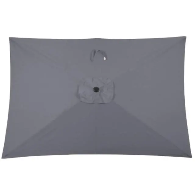 Alt view image 3 of 7 - Spacious 6.5x10 ft Rectangular Patio Umbrella with Smooth Crank & Tilt Adjustment for Backyard and Garden Shading, Generous Shade Outdoor Umbrella with Single Top Vent for Commercial Use