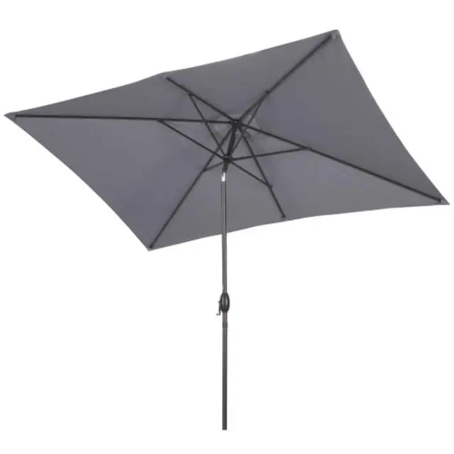 Alt view image 5 of 7 - Spacious 6.5x10 ft Rectangular Patio Umbrella with Smooth Crank & Tilt Adjustment for Backyard and Garden Shading, Generous Shade Outdoor Umbrella with Single Top Vent for Commercial Use