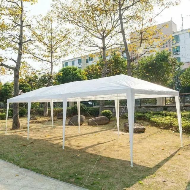 Alt view image 3 of 4 - Premium Wedding Party Canopy Tent with Removable Sidewalls for Outdoor Events & Celebrations, Heavy Duty Gazebo with Roll-Up Walls for Backyard Gatherings & Trade Shows (10x30'-5 / White)