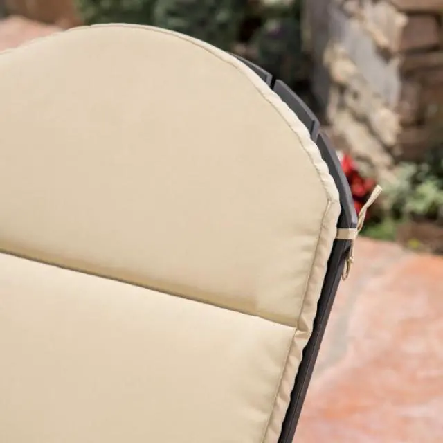 Alt view image 2 of 7 - Vibrant Chaise Lounge Cushion with Secure Tie Straps for Adirondack Chairs, Non-Slip Seat Mat with Spill-Shedding Surface for Patio, Deck, Backyard and Outdoor Lounging (Khaki*2)