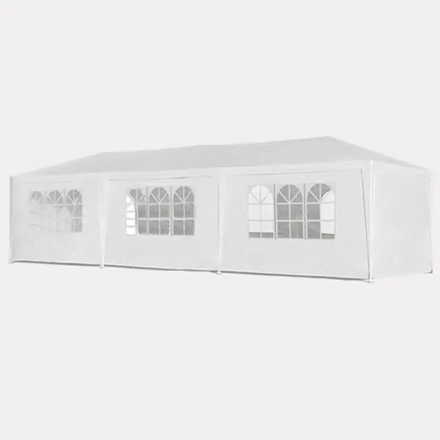 Alt view image 2 of 4 - Premium Wedding Party Canopy Tent with Removable Sidewalls for Outdoor Events & Celebrations, Heavy Duty Gazebo with Roll-Up Walls for Backyard Gatherings & Trade Shows (10x30'-8 / White)