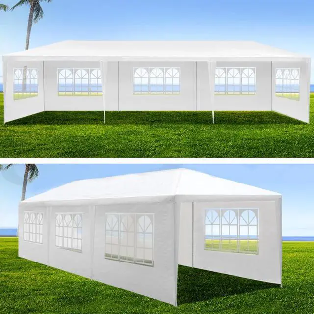 Alt view image 4 of 4 - Premium Wedding Party Canopy Tent with Removable Sidewalls for Outdoor Events & Celebrations, Heavy Duty Gazebo with Roll-Up Walls for Backyard Gatherings & Trade Shows (10x30'-8 / White)