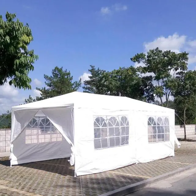 Alt view image 3 of 4 - Premium Wedding Party Canopy Tent with Removable Sidewalls for Outdoor Events & Celebrations, Heavy Duty Gazebo with Roll-Up Walls for Backyard Gatherings & Trade Shows (10x20'-6 / White)
