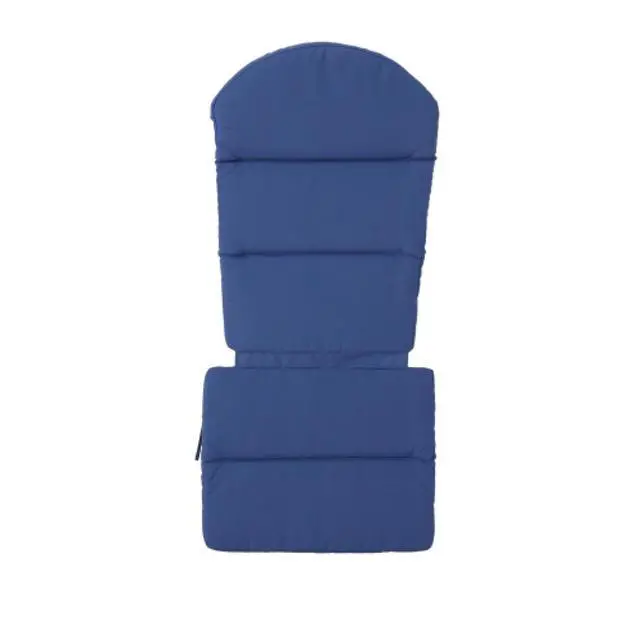 Alt view image 3 of 7 - Vibrant Chaise Lounge Cushion with Secure Tie Straps for Adirondack Chairs, Non-Slip Seat Mat with Spill-Shedding Surface for Patio, Deck, Backyard and Outdoor Lounging (Dark Blue*4)