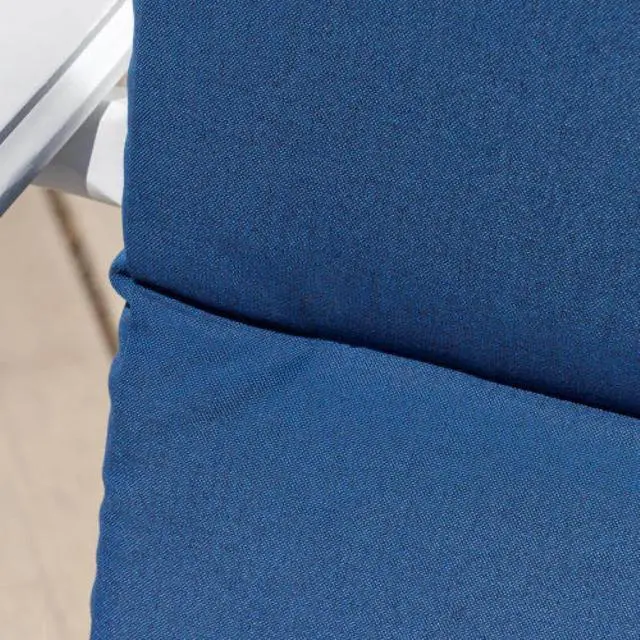 Alt view image 4 of 7 - Vibrant Chaise Lounge Cushion with Secure Tie Straps for Adirondack Chairs, Non-Slip Seat Mat with Spill-Shedding Surface for Patio, Deck, Backyard and Outdoor Lounging (Dark Blue*4)