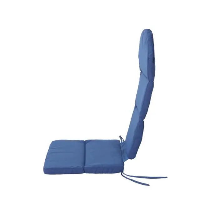 Alt view image 5 of 7 - Vibrant Chaise Lounge Cushion with Secure Tie Straps for Adirondack Chairs, Non-Slip Seat Mat with Spill-Shedding Surface for Patio, Deck, Backyard and Outdoor Lounging (Dark Blue*4)