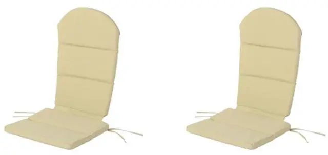 Alt view image 4 of 5 - Vibrant Chaise Lounge Cushion with Secure Tie Straps for Adirondack Chairs, Non-Slip Seat Mat with Spill-Shedding Surface for Patio, Deck, Backyard and Outdoor Lounging (Khaki*4)