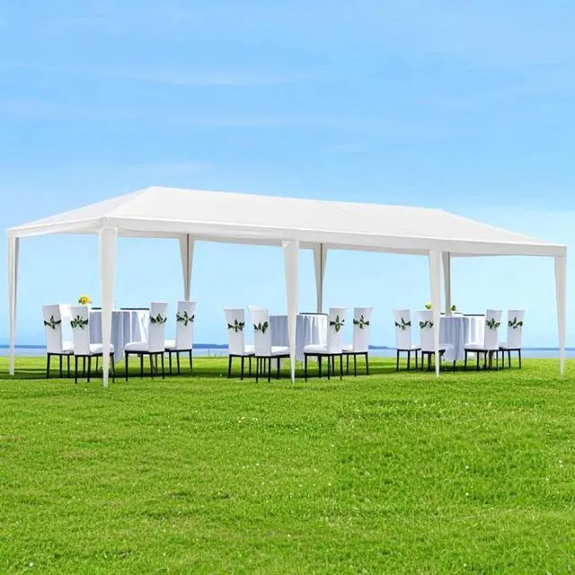 Main image of Premium Wedding Party Canopy Tent with Removable Sidewalls for Outdoor Events & Celebrations, Heavy Duty Gazebo with Roll-Up Walls for Backyard Gatherings & Trade Shows (10x30'-0 / White)