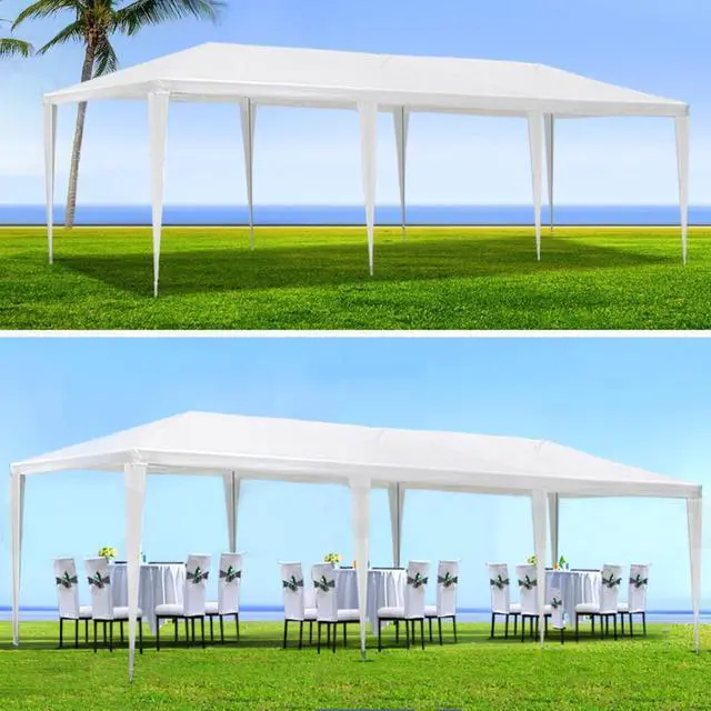 Alt view image 3 of 4 - Premium Wedding Party Canopy Tent with Removable Sidewalls for Outdoor Events & Celebrations, Heavy Duty Gazebo with Roll-Up Walls for Backyard Gatherings & Trade Shows (10x30'-0 / White)