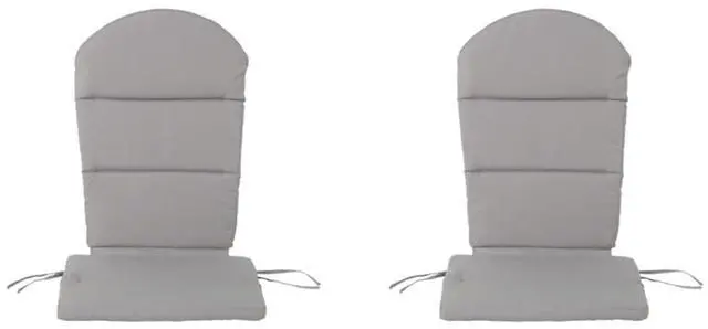 Main image of Vibrant Chaise Lounge Cushion with Secure Tie Straps for Adirondack Chairs, Non-Slip Seat Mat with Spill-Shedding Surface for Patio, Deck, Backyard and Outdoor Lounging (Grey*2)